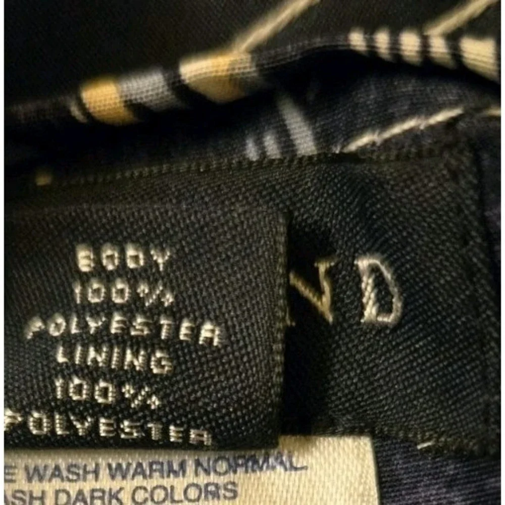 Lands' End Swim Trunks Mens M 32-34 Navy Blue Polyester Mesh Lined Shorts Tropic